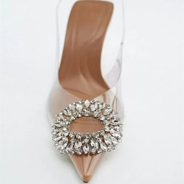 Xajzpa Large 42 Summer Shoes Women New High Heel Sandals Women's Pointed Thin Heels Banquet Simple High Heels Sandals Plus Size 42
